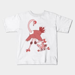 Ostrich roller derby Kids T-Shirt